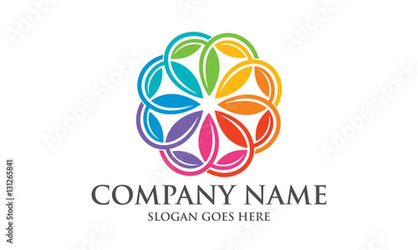 Obraz Colorful Elegant Abstract Circular Logo Image Vector