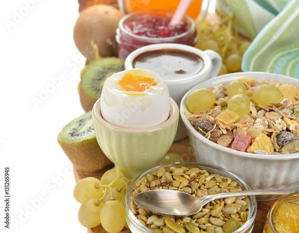 Fototapeta Poached egg for breakfast