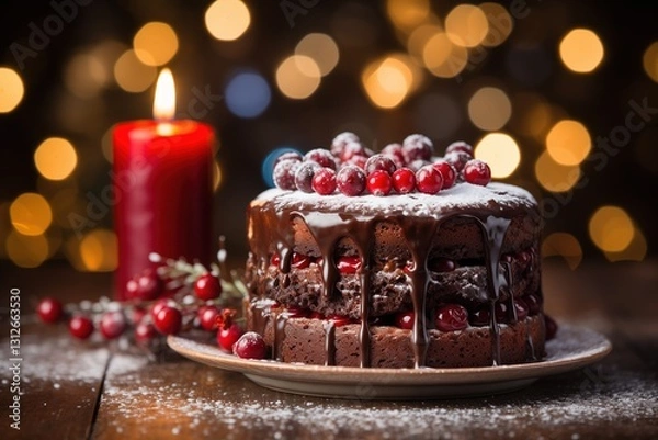 Obraz Sweet pie on a wooden table