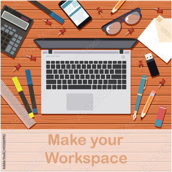 Fototapeta Make your workspace banner3