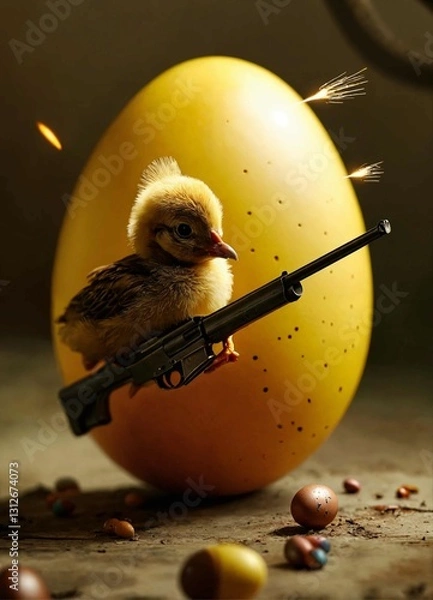 Obraz egg and chicken