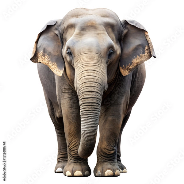 Obraz A beautiful Asian elephant isolated, Transparent Background. PNG