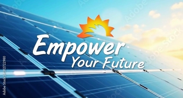 Obraz solar panels promotion banner 