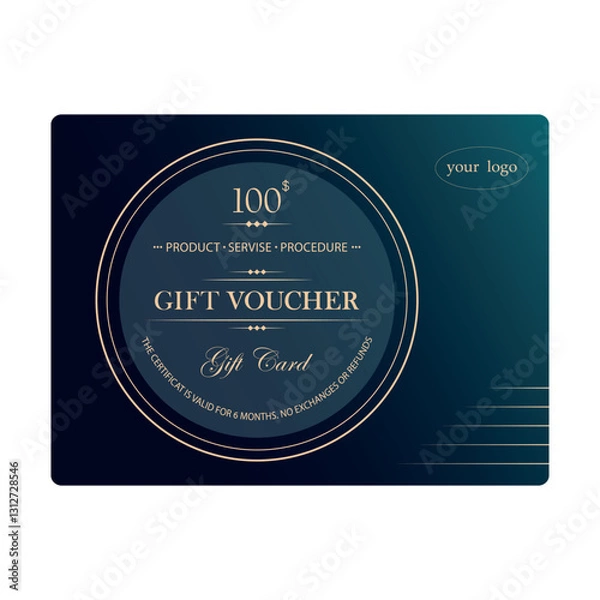 Obraz certificate for discount. gift card for services