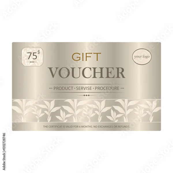 Obraz certificate for discount. gift card for services