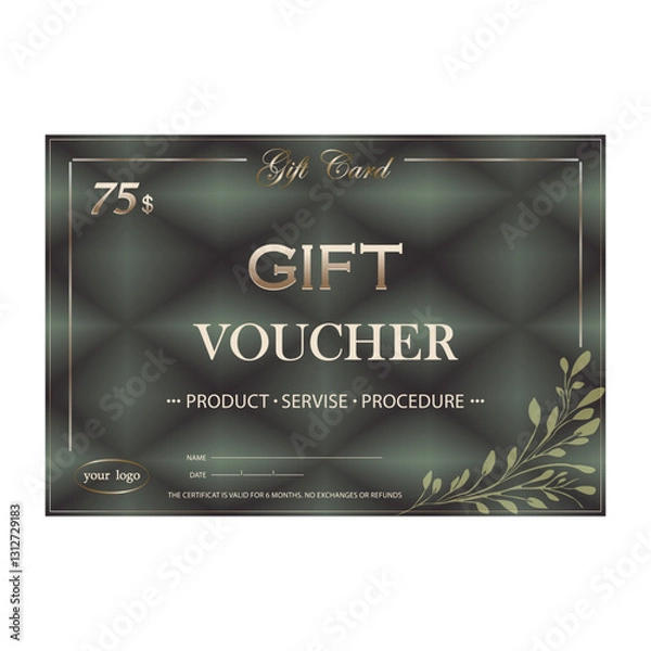 Obraz certificate for discount. gift card for services