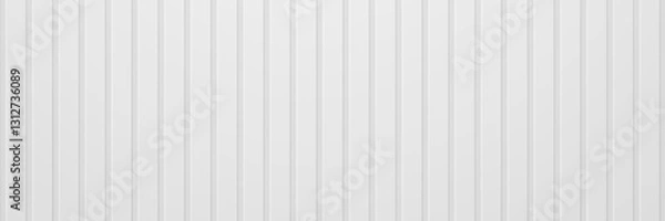 Fototapeta White vertical ribbed wall texture; clean background; design element