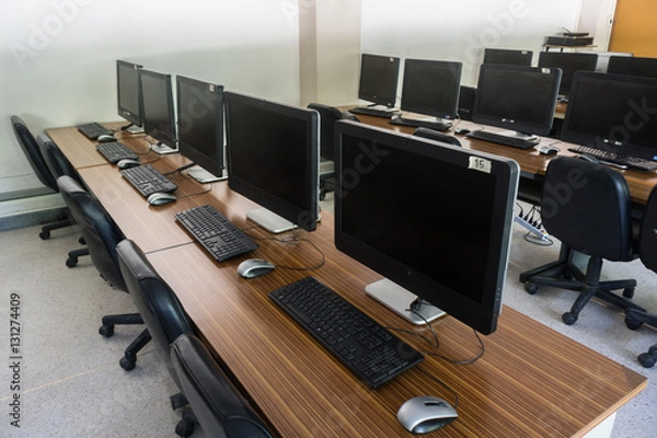 Obraz Empty Classroom Computer Education.