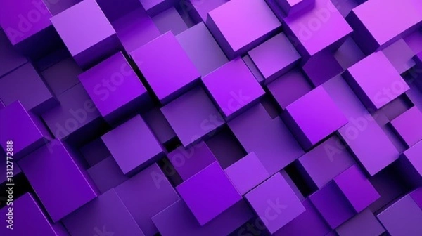 Fototapeta A contemporary abstract 3D render featuring a purple background design with a modern illustration.
