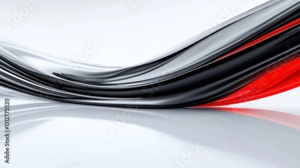 Fototapeta Abstract Red Black and Grey Swirling Stream Design