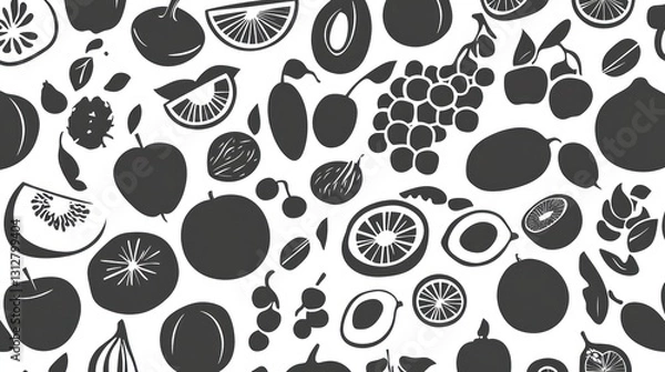 Obraz Fruit pattern seamless background, healthy food