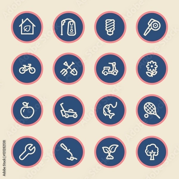 Obraz Gardening Equipment Web icons