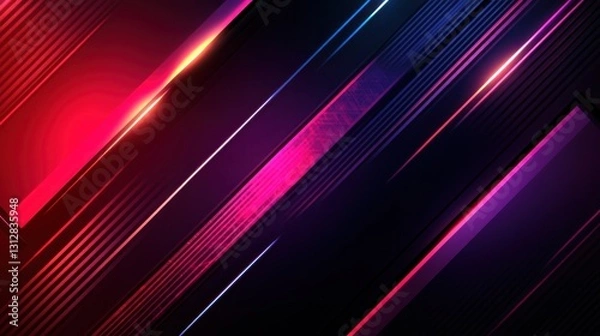 Obraz Dynamic Abstract Design with Diagonal Lines