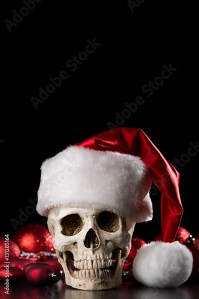 Obraz Christmas party skull