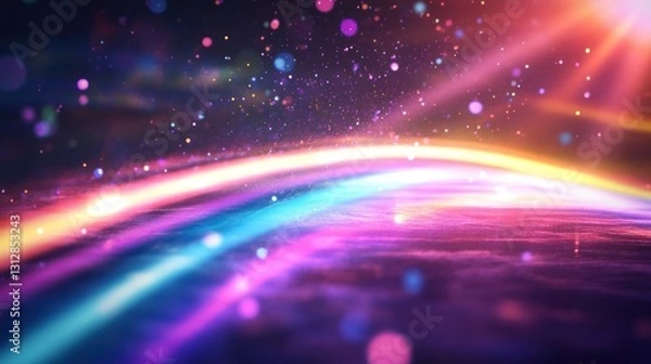 Obraz Colorful Rainbow Planet Abstract