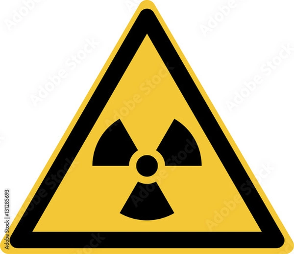 Fototapeta ISO 7010 W003 Warning; Radioactive material or ionizing radiation