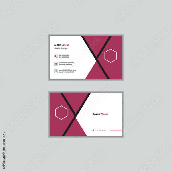 Fototapeta Modern and corporate business card template, Creative business card, Modern business card design template Business card Modern, Professional simple clean own personal business card design template.