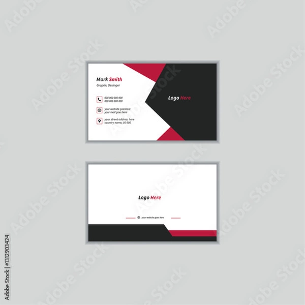 Fototapeta Modern and corporate business card template, Creative business card, Modern business card design template Business card Modern, Professional simple clean own personal business card design template.