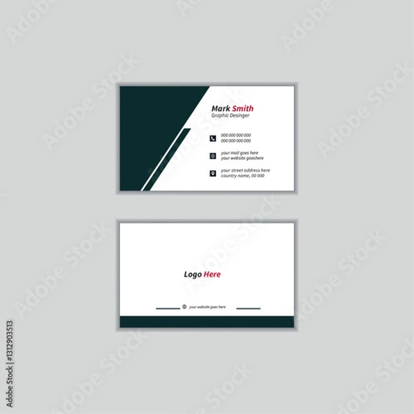 Fototapeta Modern and corporate business card template, Creative business card, Modern business card design template Business card Modern, Professional simple clean own personal business card design template.