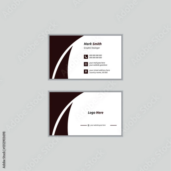 Fototapeta Modern and corporate business card template, Creative business card, Modern business card design template Business card Modern, Professional simple clean own personal business card design template.