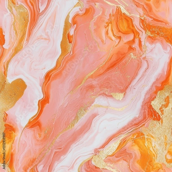 Fototapeta Abstract fluid art with swirling patterns, seamless repeating pattern