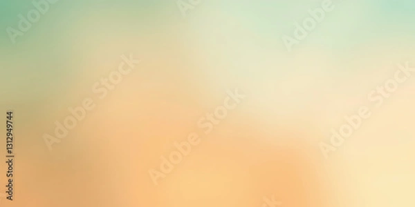Obraz Grainy gradient blending warm orange tones with cool green shades, creating a smooth and textured abstract background with soft transitions and subtle noise 