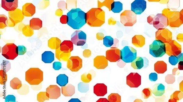 Fototapeta AbstractArt Seamless Pattern View Abstract Hexagons