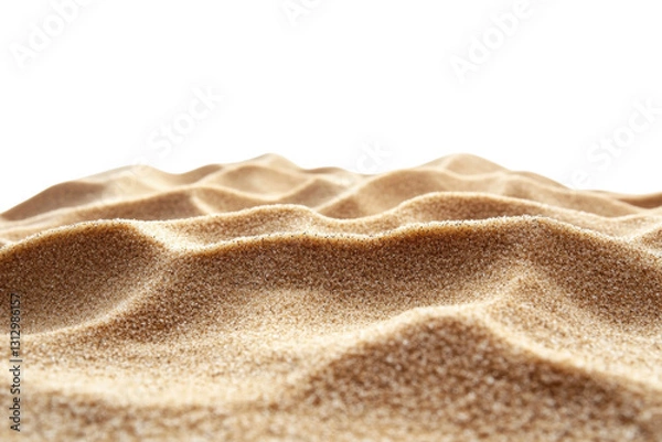 Fototapeta Captivating waves of golden sand creating patterns under soft lighting