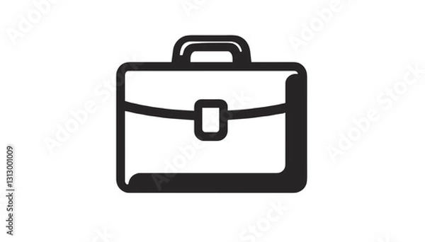 Fototapeta Briefcase vector icon symbolizing business, work, and professionalism. Represents career, corporate success, and financial management. Perfect for office, job, and entrepreneurship themes.