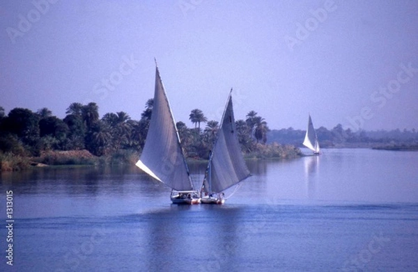 Obraz morgen-idylle auf dem nil