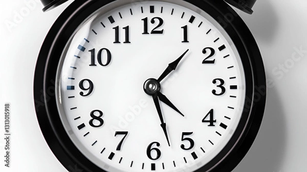 Fototapeta Clock Ticking Towards Deadline: A close-up of a clock face, seconds ticking away mercilessly.