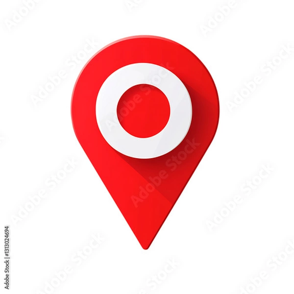 Fototapeta Pinterest Icon with Clean Pin Design Isolated on Transparent Background
