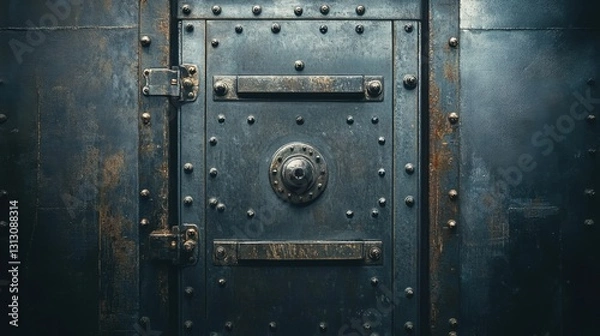 Obraz A heavy metal vault door closed, hinting at secrets locked inside.