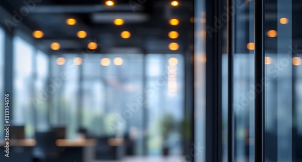 Obraz 1開放的なシェアオフィスのワークスペース　Gererated AI