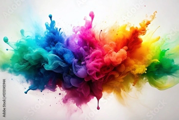 Fototapeta Abstract Ink Splatter Nursery Wallpaper Silhouette Photography