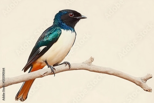 Fototapeta Stunning Colorful Bird on a Branch