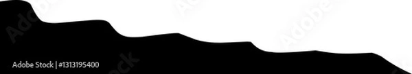 Fototapeta Black wavy corner suitable for modern designs, presentations, and web graphics. corner illustration