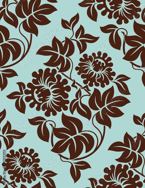 Obraz Seamless floral background. Vector illustration.