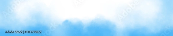 Obraz PNG fog texture isolated on transparent background. Border from smoke. Design element. Blue vector cloudiness.