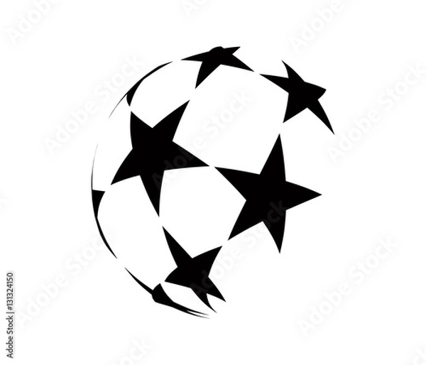 Obraz Abstract logo with black stars.