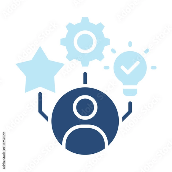 Fototapeta Skill  Icon Two Color Style. Vector Illustration For Graphic Design