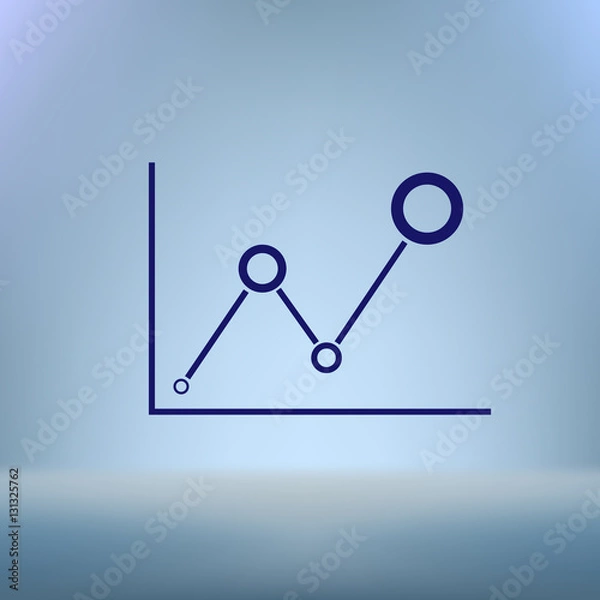 Fototapeta Vector growing graph icon