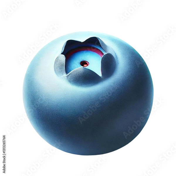 Obraz Isolated blueberry. Fresh blueberry fruit isolated on white background with clipping mask.