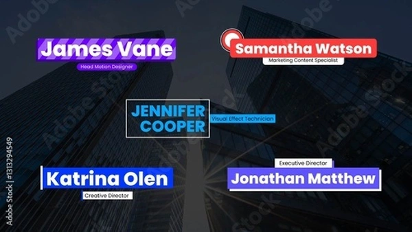 Fototapeta Elegant Flat Lowerthird