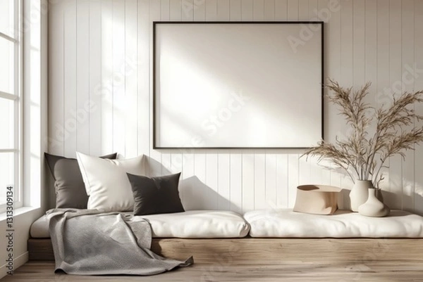 Fototapeta Boho style interior featuring a minimalist design aesthetic.