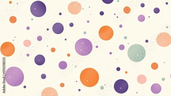 Fototapeta Colorful Abstract Pattern with Vibrant Circles on a Light Background for Modern Design and Creative Projects