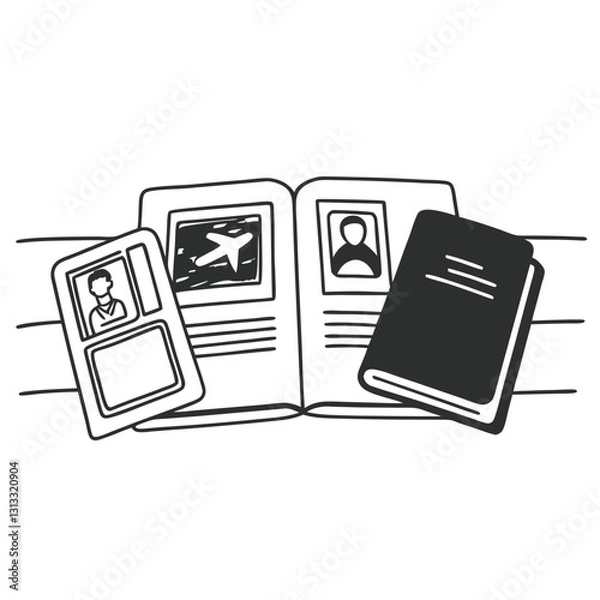 Fototapeta notebook and pen