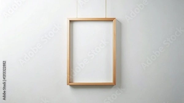 Fototapeta Modern Rectangle Wall Frame Mockup - Generative AI Art, Perfect for Displaying Your Artwork or Photography