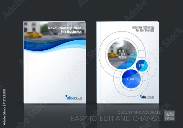 Fototapeta Business vector. Brochure template layout, cover design annual r