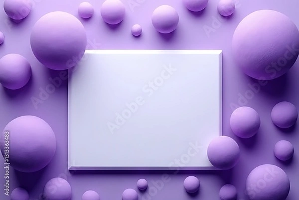 Fototapeta Creative minimalist design showcase studio space image composition modern environment top-down view artistic concept